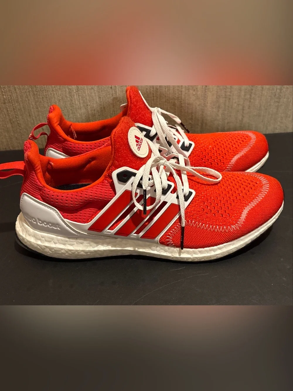 Adidas Men’s UltraBoost Lindsey Horan Red White Sz 11 Sneaker Shoes